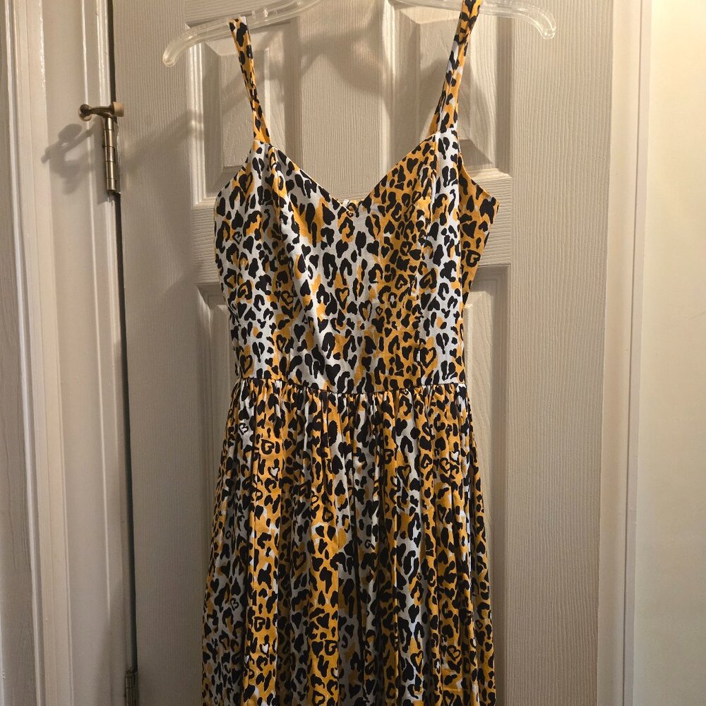 Bernie Dexter Paris dress, leopard print, size XS, NWOT
